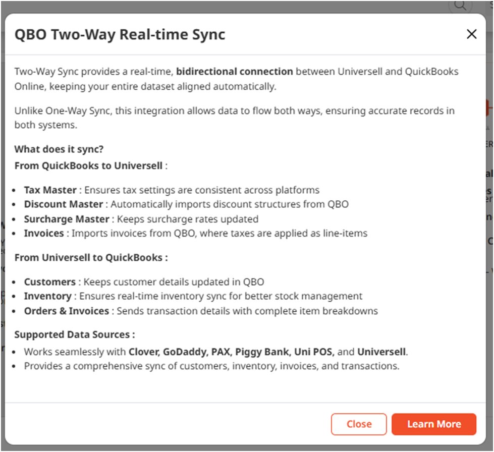 QBO Sync Enhancement QBO Sync Enhancement