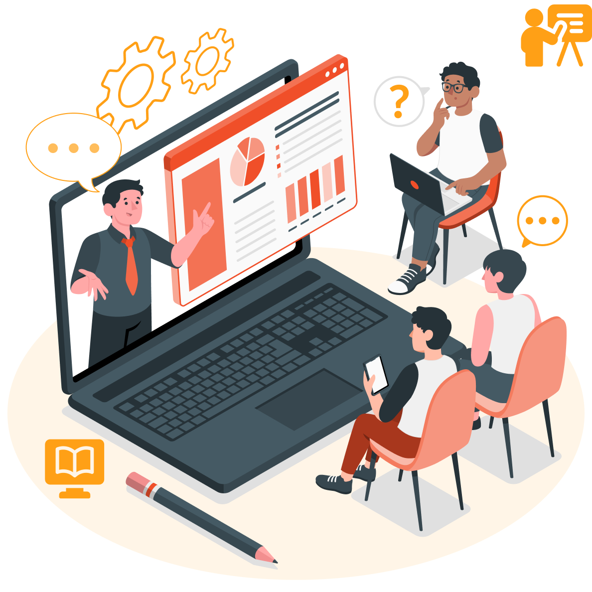 Illustration - E-learning & training