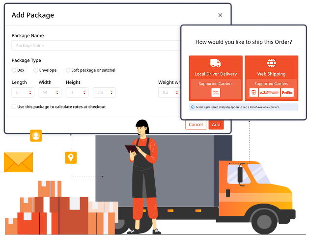 Illustration - Flexible shipping options