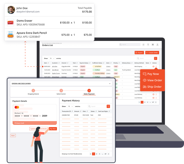 Illustration - Receive Payments and Manage Orders Easily