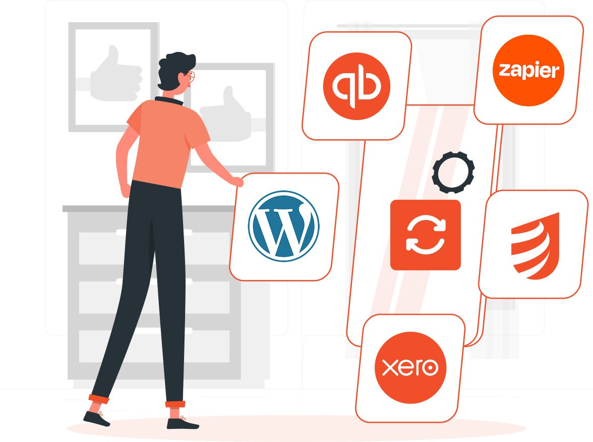 Illustration - connected with the tools you already use
