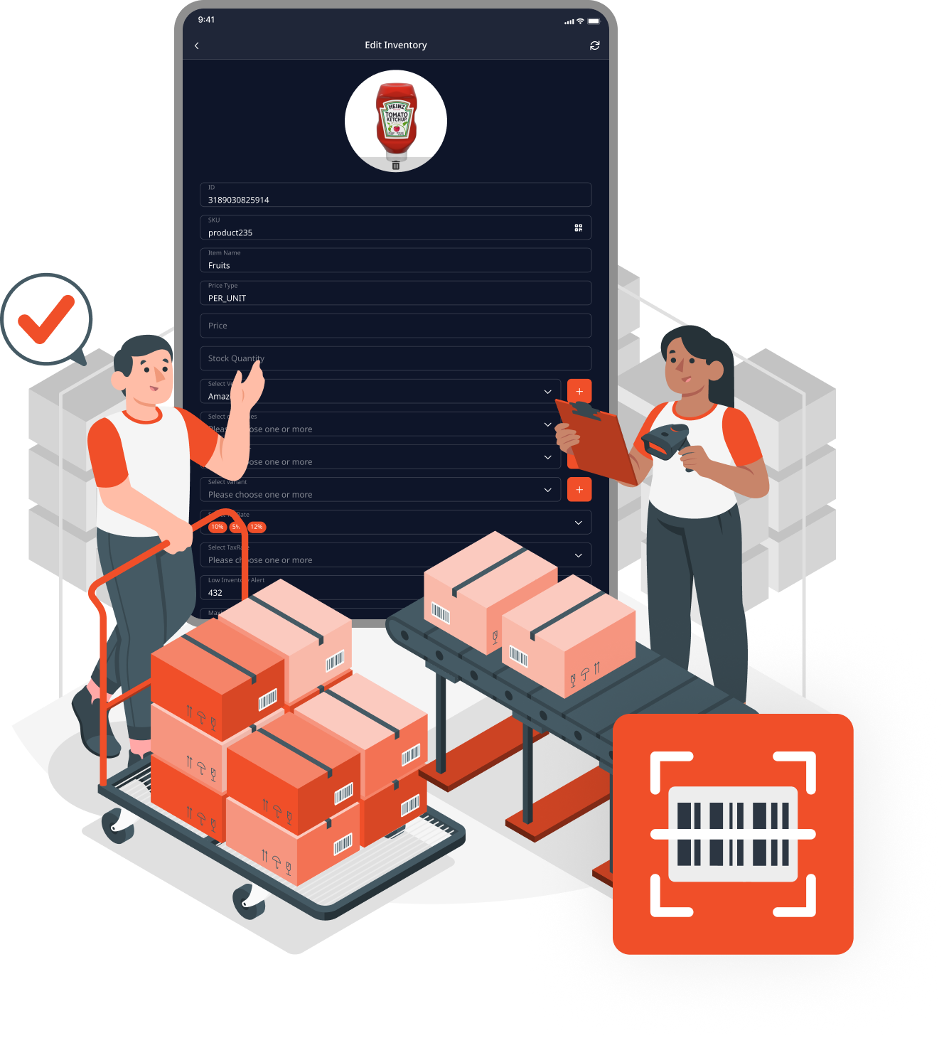 Illustration - log incoming Stock