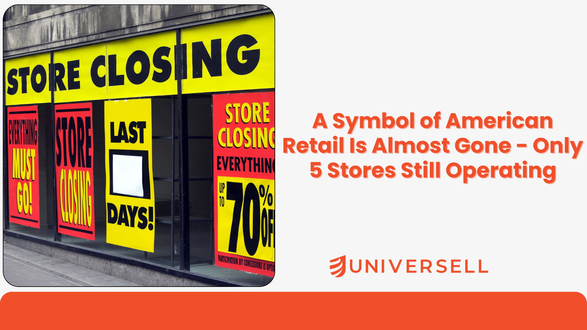 A Symbol of American Retail Is Almost Gone – Only 5 Stores Still Operating